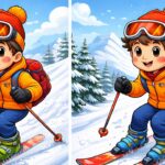 9-Second Visual Challenge: Spot the 3 Differences Hidden in the Boy Skiing Scene Before Time Runs Out