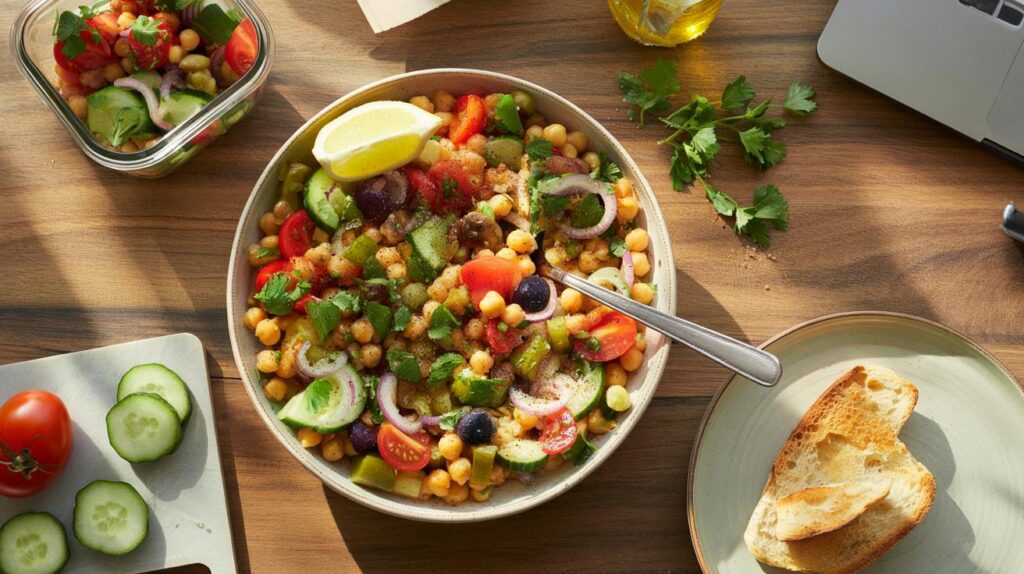Mediterranean Chickpea Salad Recipe That Works Perfectly For Lunch Or A Light Healthy Dinner