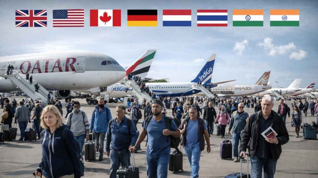 UK Joins US, Canada, Spain, Germany, Netherlands, Thailand, India and More in Receiving Thousands of Trapped Travelers from the Middle East as Qatar, Emirates, Etihad and IndiGo Take Off with Sixty Repatriation Flights from UAE, Oman, Saudi Arabia: New Update